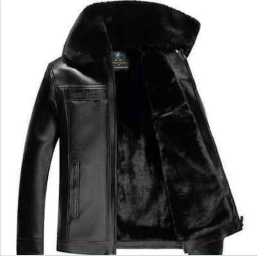 men leather winter jacket