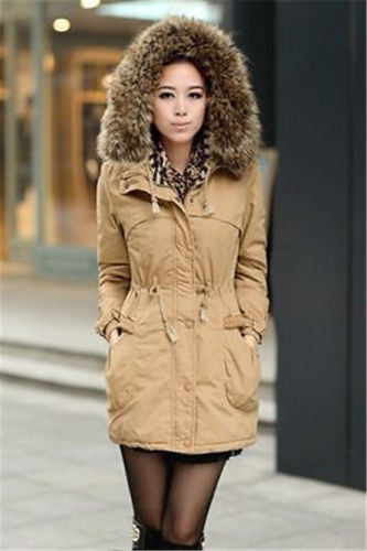 Parka winter jacket with fur collar